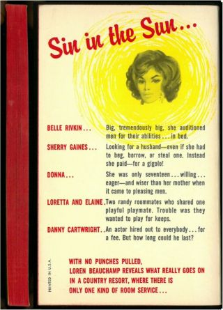 SIN A LA CARTE,  Loren Beauchamp,  Midwood 148,  1962,  GGA,  Pulp,  Sleaze, 2