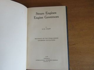 Old MECHANICS OF STEAM ENGINES / GOVERNORS Book ENGINEERING FLY - WHEEL CRANK TOOL 2