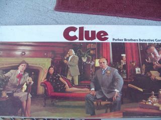 Vintage 1972 Clue Board Game Parker Brothers No.  45 W/ Wood Movers 100 Complet