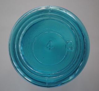 Vintage 1910 1923 BALL PERFECT MASON BLUE QUART Canning Jar & Zinc Cap Mold 4G 5