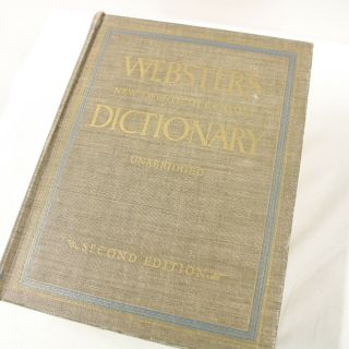 Vintage ' 59 Webster ' s Dictionary Unabridged Twentieth Century 454 3