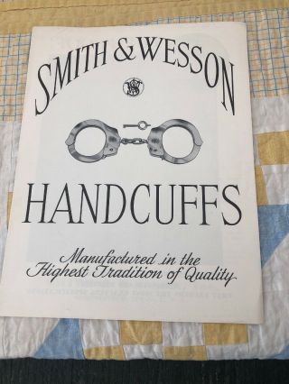 1957 Smith & Wesson Handcuffs Brochure