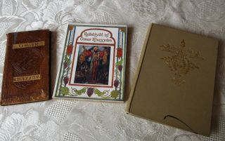 3 Antique / Vintage Books - Rubaiyat Of Omar Khayyam