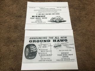 Vintage Bigfoot Monster Truck Midwest Four Wheel Drive Ground Hawg Ad Poster