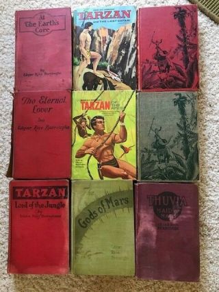 9 Edgar Rice Burroughs Tarzan Hardcover Books