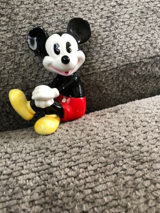 Vintage Walt Disney Productions Mickey Mouse Figurine Made In Japan