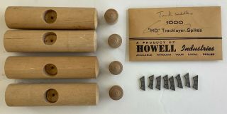 Vintage 1950s Howell (red Ball) Ho Scale Wood Tank Car Parts W/ Diecast Saddles