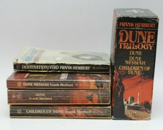 Frank Herbert Dune Trilogy Boxed Set Pb.  1975 Later Print,  Destination Void