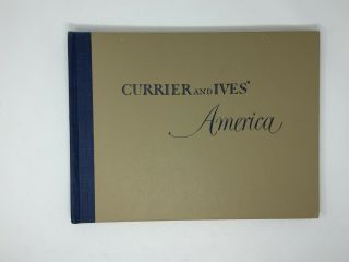 Vintage Currier and Ives America 1952 Coffee Table Book with 80 Prints - HUGE 2