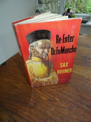1957 Re - Enter Dr Fu Manchu By Sax Rohmer 1st Ed Hb Dj China Chinese Crime ^