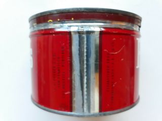 Vintage Tin Coffee Can FOLGER ' S MOUNTAIN GROWN COFFEE 1lb w/ non - matching lid 3