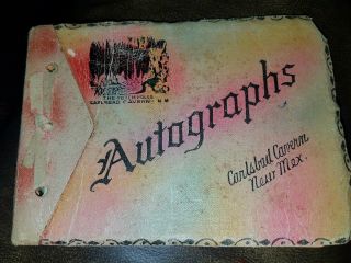Vintage Carlsbad Caverns Autograph Book 1939