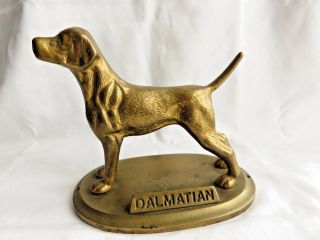 Vintage Brass Dalmatian Dog Statue