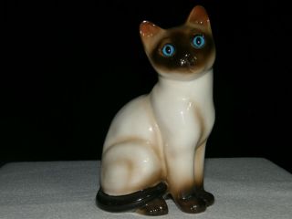 Collectable Vintage Enesco Siamese Cat Figurine.  No Flaws,  Bright Blue Eyes