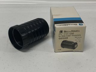 Vintage Bell And Howell 2 1/2” f/3.  5 Lens Slide Cube Projectors 021249 VTG 2