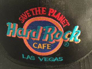 Hard Rock Cafe Las Vegas Vintage 1995 Black with Embroidered Graphic Ball Cap 2
