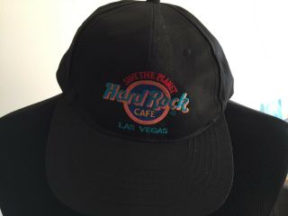 Hard Rock Cafe Las Vegas Vintage 1995 Black with Embroidered Graphic Ball Cap 3
