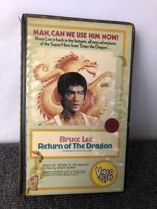 Vhs Bruce Lee Clamshell Return Of The Dragon Video Gems Vintage1974
