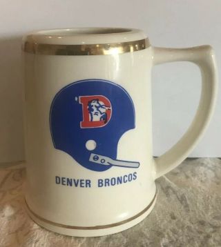 Vintage Retro Denver Broncos Coffee Mug Beer Stein Large