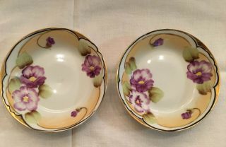 Te - Oh Nippon Vintage Porcelain China Hand Painted Small Bowls