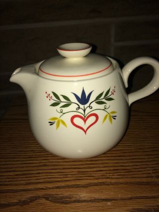Homer Laughlin Rhythm Vintage Tea Pot 5.  5”