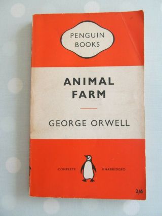 Animal Farm By George Orwell Vintage Penguin Dated 1958