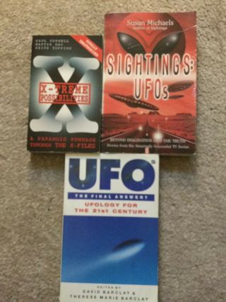 X3 Books On Aliens Ufo X - Treme Possibilities Sightings Ufo Books