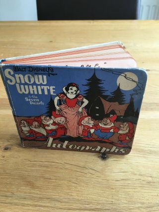Vintage 1938 Snow White & The 7 Dwarfs Disney Autograph Book
