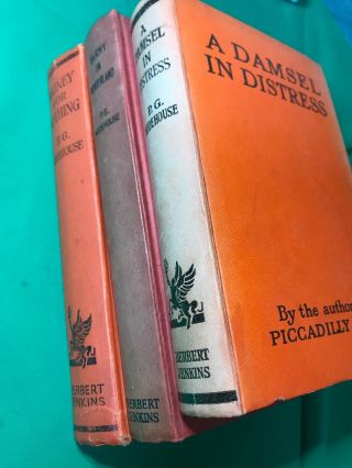 Pg Wodehouse - 3 Vintage Books - A Damsel In Distress,  Barmy In Wonderland Etc