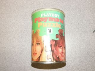Vintage 1967 Playboy Playmate Centerfold Jigsaw Puzzle - Green Can Label
