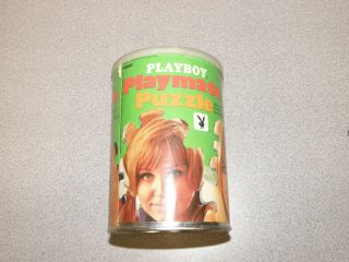 VINTAGE 1967 PLAYBOY PLAYMATE CENTERFOLD JIGSAW PUZZLE - GREEN CAN LABEL 2