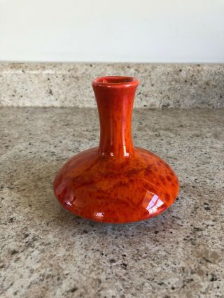 Vintage California Originals Orange Drip Glaze Pottery Vase