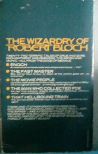 The Best of Robert Bloch,  1st.  edition Vintage paperback,  1977,  Good 2