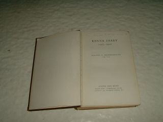Meinertzhagen Kenya Diary 1902/6 Annotated Richard Cashmore District Officer 2