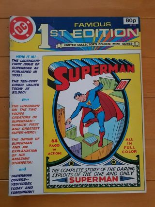 Dc Famous 1st Edition Superman - Limited Collector 