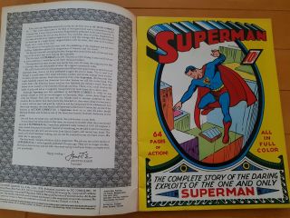 DC Famous 1st Edition SUPERMAN - Limited Collector ' s Golden Series Comic 2