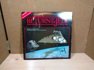 Vintage 1983 Story Of Star Wars Return Of The Jedi Lp Record W/book