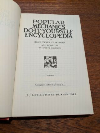 POPULAR MECHANICS DO IT YOURSELF ENCYCLOPEDIA (1957) 12 Vol Set 1st Printing 5