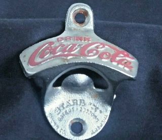 Vintage Drink Coca Cola Wall Mounted Bottle Opener - Brown And Co.  Star X - Germany