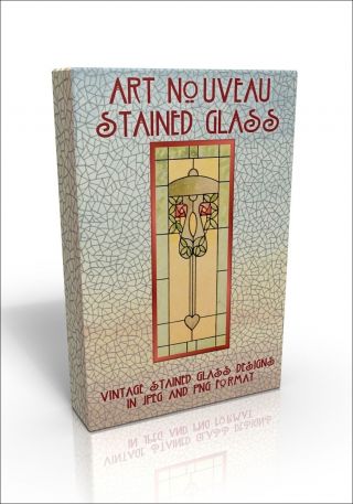Art Nouveau Stained Glass Designs - 100s Of Public Domain Pictures.  Mackintosh