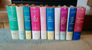 The Story Of Civilization By Will Durant 10 Volume Set 1 - 10 1953 - 1967 Hc/dj