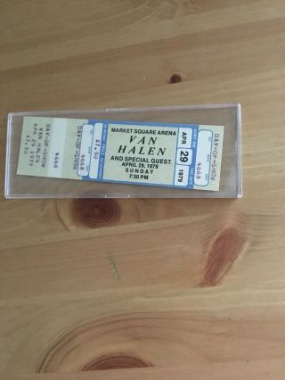 Van Halen Vintage Concert Ticket - April 29,  1979 (day Of Show) Indiana