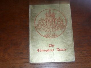 Old Buddhist Philosophy Book 1979 The Changeless Nature Buddha.