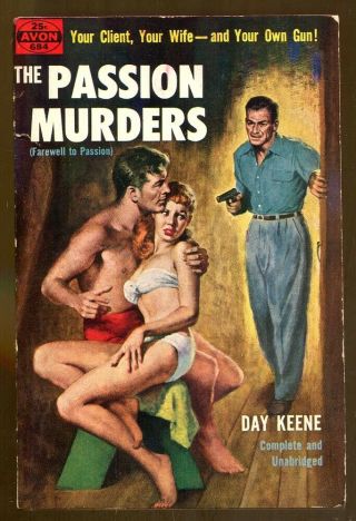 The Passion Murders By Day Keene - Vintage Avon Paperback - 1952