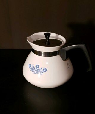 Vintage Corning Ware Blue Cornflower 6 Cup Coffee/tea Pot