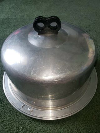 Vintage Retro Regal Ware Aluminum Cake Carrier Saver Cake Dome With Twist Lock