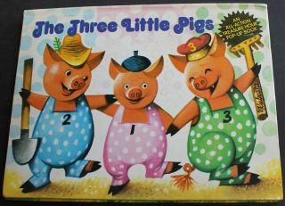 Vintage Pop Up Book The Three Little Pigs Illustrated Scarce