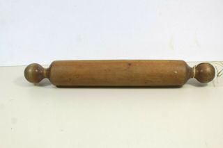 Vintage One Piece Wooden Rolling Pin Kitchen Primitive Rustic 16 " Long