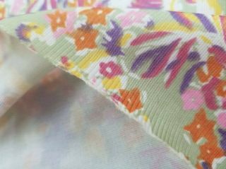Vintage Dressmaking Fabric Polyester Blend Over a Yard 54 