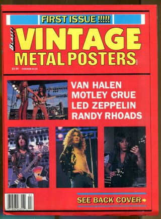 Blast Vintage Metal Posters - First Issue - 1987 - Motley Crue,  Ratt,  Van Halen